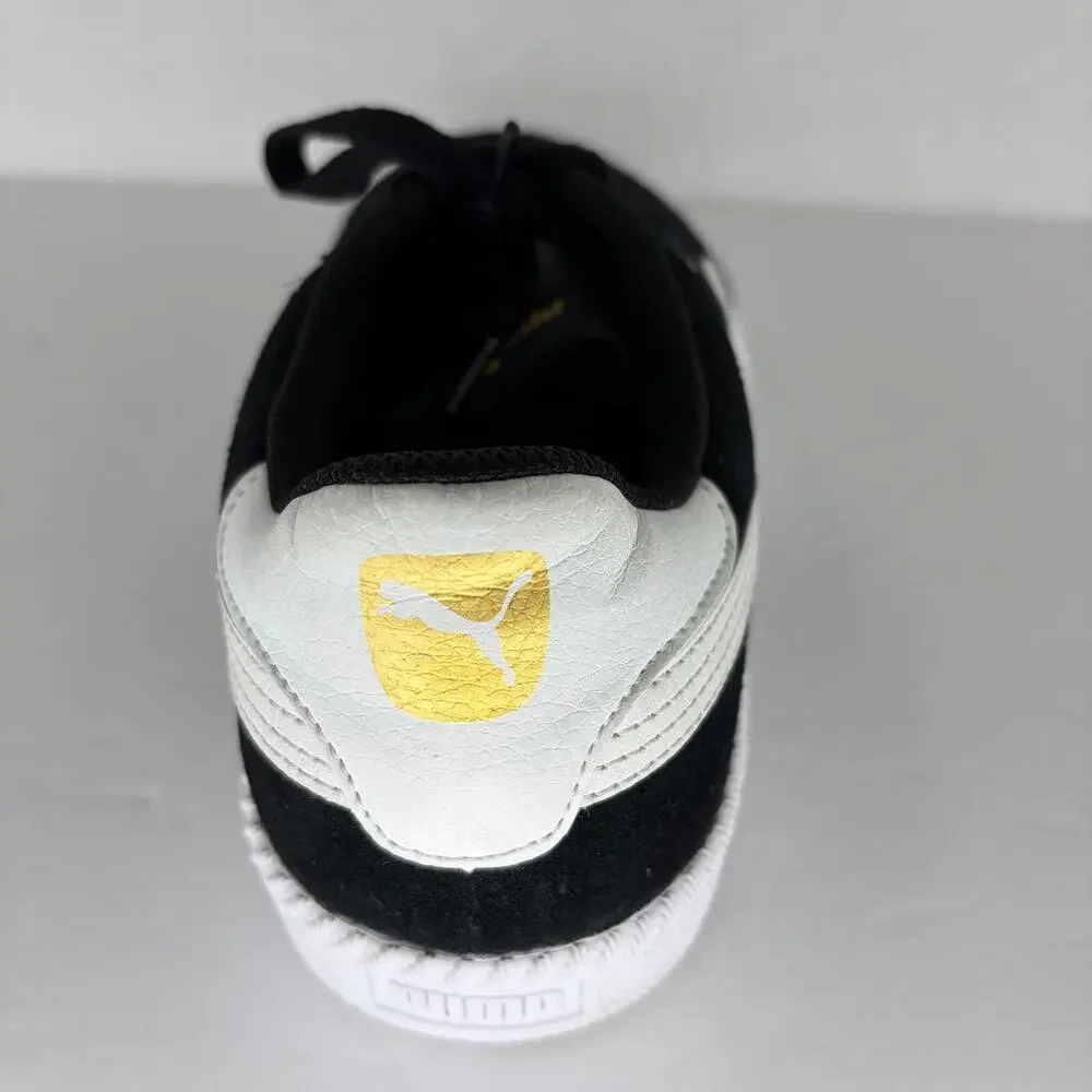 Puma Astro Cup Suede Sneakers Black White Gold Men's Size 11